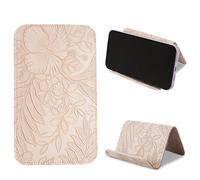 Mtzmy Airplane Travel Essentials for Flying Flex Flap Cell Phone Holder & Flexible Tablet Stand for Desk, Bed, Treadmill, Home & in-Flight Airplane Travel Accessories(1-Carved Apricot)