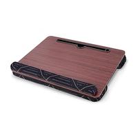 Mtzmy Lap Desk,Fits up to 15.6 inch Laptop Bed Table Computer with Soft Pillow and Storage Bag,Gaming Tray and Writing Tray on Bed for Home Office(1-Light Brown)