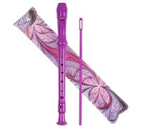 Mtzmy Recorder for Children, Beginners, Soprano, German Fingering, 8-Hole Flute for Adults, Recorder with Case, Cleaning Pen and Instruction Manual (2 Purple Fractal Flower)