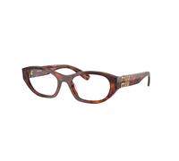 MU 03Wv Cat Eye Eyeglasses, unisex, Miu Miu, Glasses, Brown, 55 MM, Accessories 55 MM