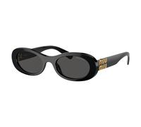 Miu Miu Woman Miu Miu MU 06ZS 1AB5S0 Sunglasses Acetate Black Grey Round Normal