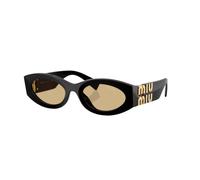 MU 11Ws Oval Sunglasses, unisex, Miu Miu, Sunglasses, Black, 54 MM, Accessories 54 MM