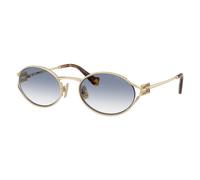 Miu Miu MU 52YS ZVN80O Woman Sunglasses Metal Gold Blue Round Normal Nuanced