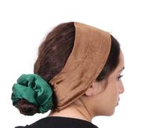 Mu Lan Gripband | Double Grip Hair Scarf Shawl | Anti-slip Non-slip Velvet Headband Adjustable Wig Comfort, Brown, One Size
