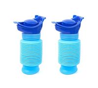 Mu Mianhua 2 Packs Emergency Urinal Travel Shrinkable Personal Mobile Toilet portable wee bottle Portable Potty for Adults(750 ML)