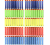 Mu&Nin 100PCS Refill Darts for Nerf Gun, [Individually Wrapped 10pcs/Pack] 5 Colors Foam Bullets with Reusable Zipped Storage Bag, Compatible with Elite Series, Modulus, Perfect Easter Party Favor