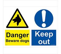 MU187 Danger Beware Dogs Keep Out Security Safety Guard No Access Entry Sign 150mm x 200mm Magnetic - Vehicle Grade