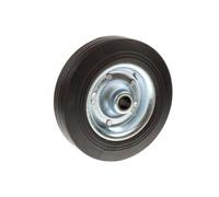 MU228 - Spare Steel Trailer Jockey Wheel 200mm Solid Rubber Tyre 20.5mm Bore Compatible With Maypole MP227 MP435 MP436 MP977