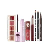 MUA Black Cherry 7-Piece Set Makeup Bundle | Includes Lipstick, Lip Oil, Eyeliners, Mascara, Eyeshadow Palette, Bold Berry Tones, Vegan & Cruelty Free