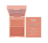 MUA Colour Play, Cream & Powder Blush Duo, Horizon (Pack of 1) | Buildable & Blendable Formula, Highly Pigmented Cream & Powder Finish, Compact Design, Easy Application, Vegan & Cruelty Free