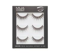 MUA Lash Trio Natural Impact #100, Pack of 3 Lashes