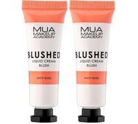 MUA Makeup Academy Blushed Liquid Cream Blusher, Highly Pigmented for Cheeks & Lips, Misty Rose, 10ml - Vegan & Cruelty Free (Pack of 2)