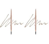 MUA Makeup Academy Brow Define, Micro Eyebrow Pencil with Spoolie Brush, Taupe, 0.05 g - Vegan & Cruelty Free (Pack of 2)