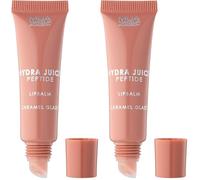MUA Makeup Academy Hydra Juice Peptide Lip Balm, Caramel Glaze, Vegan & Cruelty Free, 10 ml (Pack of 2)