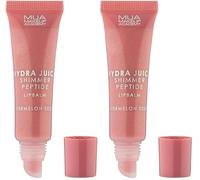 MUA Makeup Academy Hydra Juice Shimmer Peptide Lip Balm, Watermelon Sorbet, Vegan & Cruelty Free, 10 ml (Pack of 2)