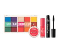 MUA Makeup Academy Pride 4-Piece Makeup Bundle - Blusher, 15 Shade Eyeshadow Palette, Volumising Mascara & Berry Lip Oil, Vegan & Cruelty Free