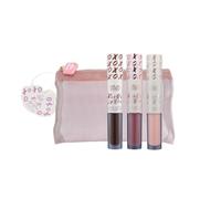 MUA X's & O's Lip Trio Gift Set, Includes Reusable Bag (Pack of 1) | Includes 3 Lip Duos, Matte Lipstick, Gloss & Reusable Mesh Bag, Vegan & Cruelty Free