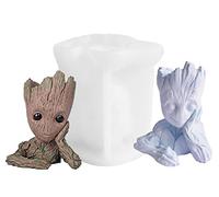 MUAECH 3D Groot Candle Molds for Candle Making, DIY Resin Casting Molds, Large Groot Silicone Aromatherapy Mold Soap Mould Epoxy Mold for Resin, Wax, Soap , Clay Craft, Home Decoration