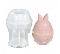MUAECH Easter Bunny Egg Candle Jar Silicone Mold, 3D Rabbit Egg Resin Mold for DIY Candle Vessel, Storage Cup, Desktop Decor & Easter Craft Making