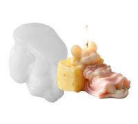 MUAECH Sleeping Mouse Mold - 3D Cheese Pillow for Candle