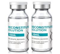 Muagoua 10ml Reconstitution Solution (Third Party Tested), 2 Pack Laboratory Supply, Premium Glass Vials with Leak-Proof Cap