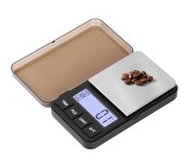 Muaket Digital Coffee Scale with Timer, 0.1g/2kg Kitchen Scale with TARE Function and Manual Time Measurement, Portable Digital Milligram Scale with 7 Weight Units, Pocket Micro Scale with Battery