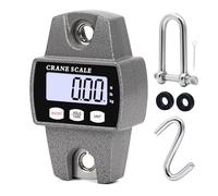 MUALROUS 300kg Mini Digital Crane Scale 600lb Electronic Hook Hanging Scales Luggage Scale for Farm Hunting Fishing Outdoor (Gray)