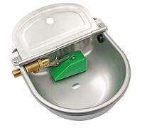 MUALROUS Stainless Steel Water Trough Automatic Drinking Bowl with 1/2 Inch Brass Valve Horse Cattle Goats Sheep Pig Dog Float Valve