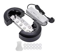 MUALROUS Ultrasonic Mist Maker 10 Head, 7L/H Mist Maker Fogger Ultrasonic Humidifier with Float, 400W Waterproof Power Supply for Pond Greenhouse Rockery Lawn Halloween Decoration