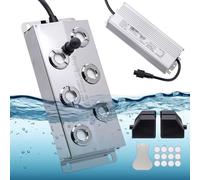 MUALROUS Ultrasonic Mist Maker Fogger 6 Head with Float Pond Fogger 5.5L/H Halloween Mister Fogger 250W Power Water Proof Mister Fog Humidifier Vegetable Preservation Landscape Greenhouse