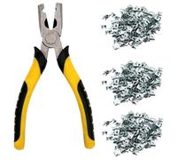 MUALROUS Wire Cage Buckle Clips Pliers Sets 900pcs Wire Cage Clips Bird Cage Building Kit Cage Welding Repair Hand Tools for Pet Cat Dog Rabbit Cage Fence Wire Mesh