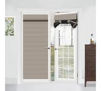 Muamar French Door Curtains Door Blinds Style,Light Brown 25x70 Inch Length Blackout Door Curtains,Privacy Door Curtains for Door Window,Bedroom,Office,Thermal Insulated Tie Up Shade 1 Panel