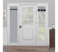 Muamar Side Window Curtains - Privacy Shades for Sidelights, Thermal Insulated, Grey, 1 Panel, W12 X L80