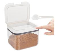 MUAMAX Airtight Food Storage Containers,Moisture-Proof Canister,Clear Storage Box,Airtight Plastic Storage Jars,Air Tight Salt Container,Neat Arrangement for Snacks Rice Cereal Flour 1.3Qt(42Oz/1.2L)