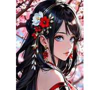 Muaor Frameless Paint by Numbers for Adults 60x90cm,Chinese Style Girl Paint by Numbers Kits for Beginners,DIY Acrylic Oil Painting by Number kit Art Craft for Home Wall Decor Gifts
