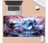 Muaor Gaming Mouse Mat Beautiful Scenery, Large mouse Pad 1500x800mm Thickness 2MM, Improved Precision and Speed, Non-Slip Base Mousepad with Stitched Edges for Gaming, Office & Home