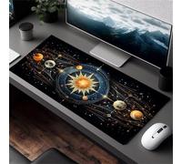 Muaor Gaming Mouse Mat Cosmic Galaxy, Large mouse Pad 1500x800mm Thickness 2MM, Improved Precision and Speed, Non-Slip Base Mousepad with Stitched Edges for Gaming, Office & Home