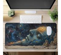 Muaor Gaming Mouse Mat Cosmic Vortex, Large mouse Pad 600x300mm Thickness 3MM, Improved Precision and Speed, Non-Slip Base Mousepad with Stitched Edges for Gaming, Office & Home