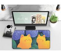 Muaor Gaming Mouse Mat Cute Cats, Large mouse Pad 800x400mm Thickness 3MM, Improved Precision and Speed, Non-Slip Base Mousepad with Stitched Edges for Gaming, Office & Home