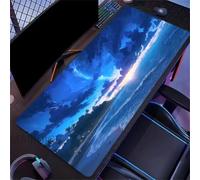 Muaor Gaming Mouse Mat Island Sea, Large mouse Pad 700x300mm Thickness 2MM, Improved Precision and Speed, Non-Slip Base Mousepad with Stitched Edges for Gaming, Office & Home