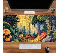 Muaor Gaming Mouse Mat Sunlit Grove, Large mouse Pad 1500x800mm Thickness 3MM, Improved Precision and Speed, Non-Slip Base Mousepad with Stitched Edges for Gaming, Office & Home