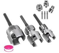 Muaoush 3PCS PVC Pipe Threader Kit - Dual-Function Internal & External Pipe Threading Tool for 1/2"& 3/4" & 1" PVC/Plastic Pipes