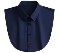 Muaquta Oxford Cotton Classic Fake Collar Detachable Dickey Collar Half Shirts Blouse False Collar Top for Women Men Outfits, Navy, XXL