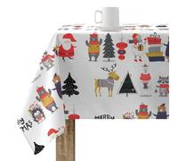 Muaré Stain Resistant Resin Tablecloth Noel 100 x 180 cm