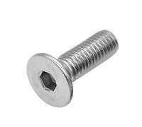 Muarted 1/2/5/10/25/50pcs 316 Stainless Steel M3 M4 M5 M6 M8 M10 M12 Hexagon Hex Socket Head Flat Countersunk Bolt Screw L=8/10/12/14/16/18/20mm DIN7991(20mm,25pcs M3)