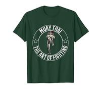 Muay Thai and Thai Boxing Skeleton T-Shirt, Men, Dark Green, 3X-Large