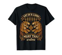Muay Thai Art of 8 Limbs Twin Tigers Sak Yant Thai Boxing T-Shirt