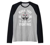 Muay Thai Art of Eight Limbs Sak Yant Thai Boxing MMA Arts Raglan Baseball Tee