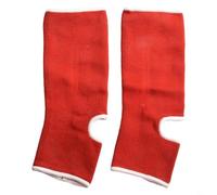 Muay Thai Boxing MMA Ankle Wraps with Comfortable Foot Sleeve Support Offering Stability and Protection in Physical Activities (Red M)