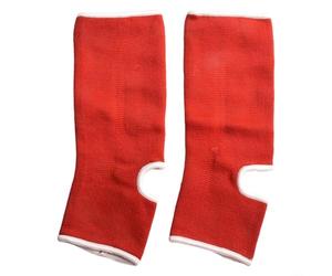 Muay Thai Boxing MMA Ankle Wraps with Comfortable Foot Sleeve Support Offering Stability and Protection in Physical Activities (Red M)